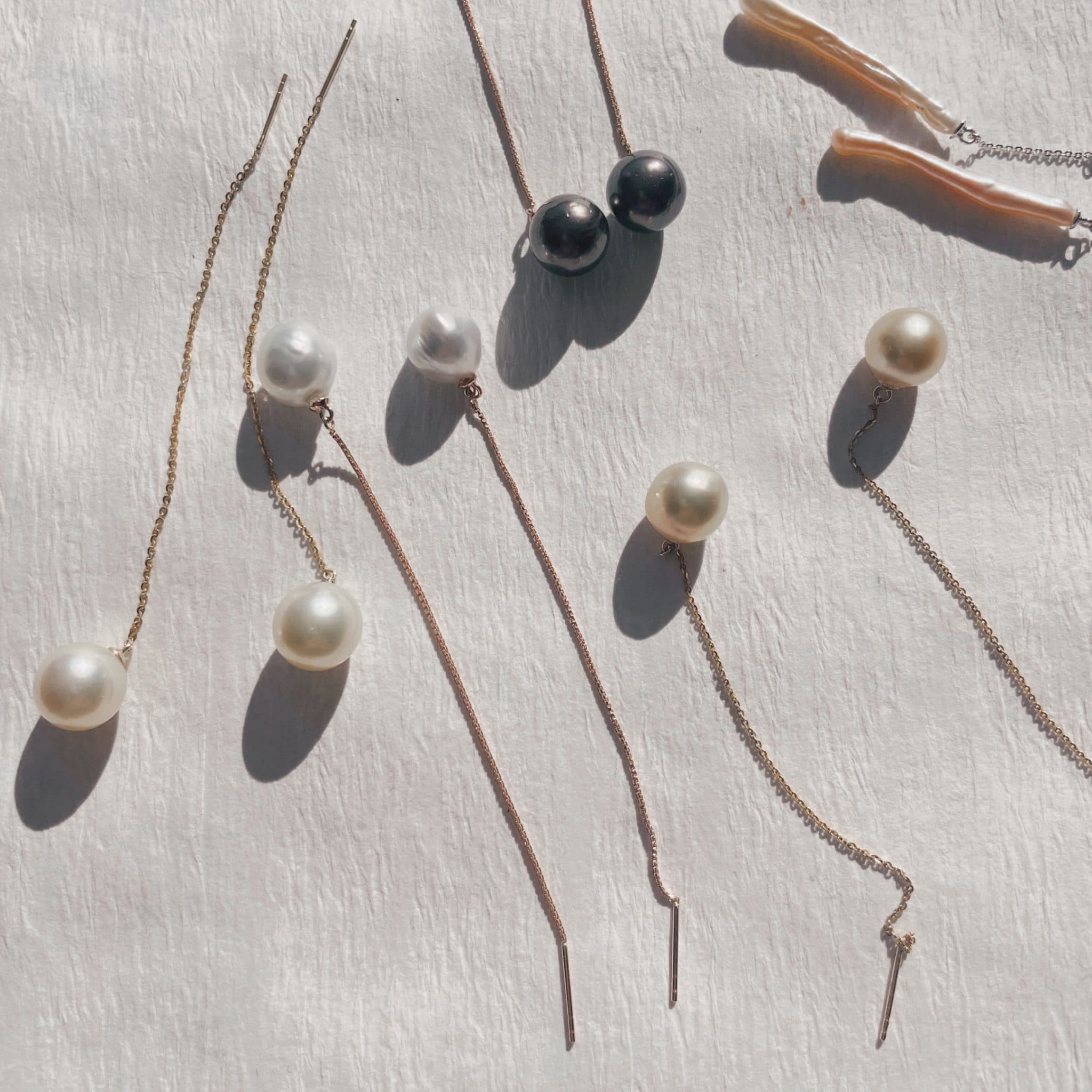 Gold Ohrringe längenverstellbar